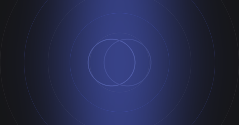 Identidade visual Stellatus: motif orbital azul sobre fundo escuro. Tema: mapeamento de macroprocessos.